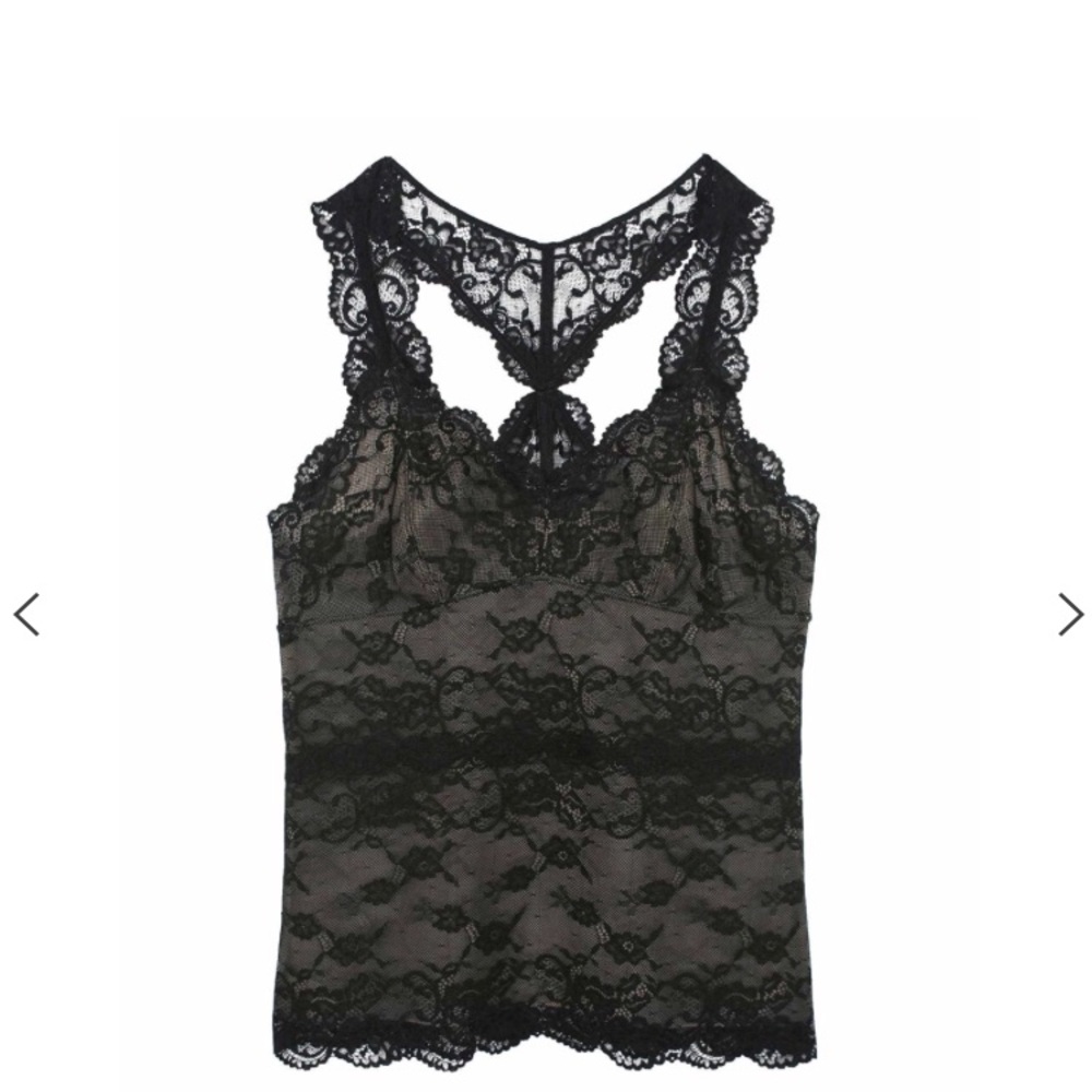 Eve’s Temptation racer back lace cami, nude lined